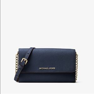 MK Jet Set Travel Saffiano Leather Crossbody